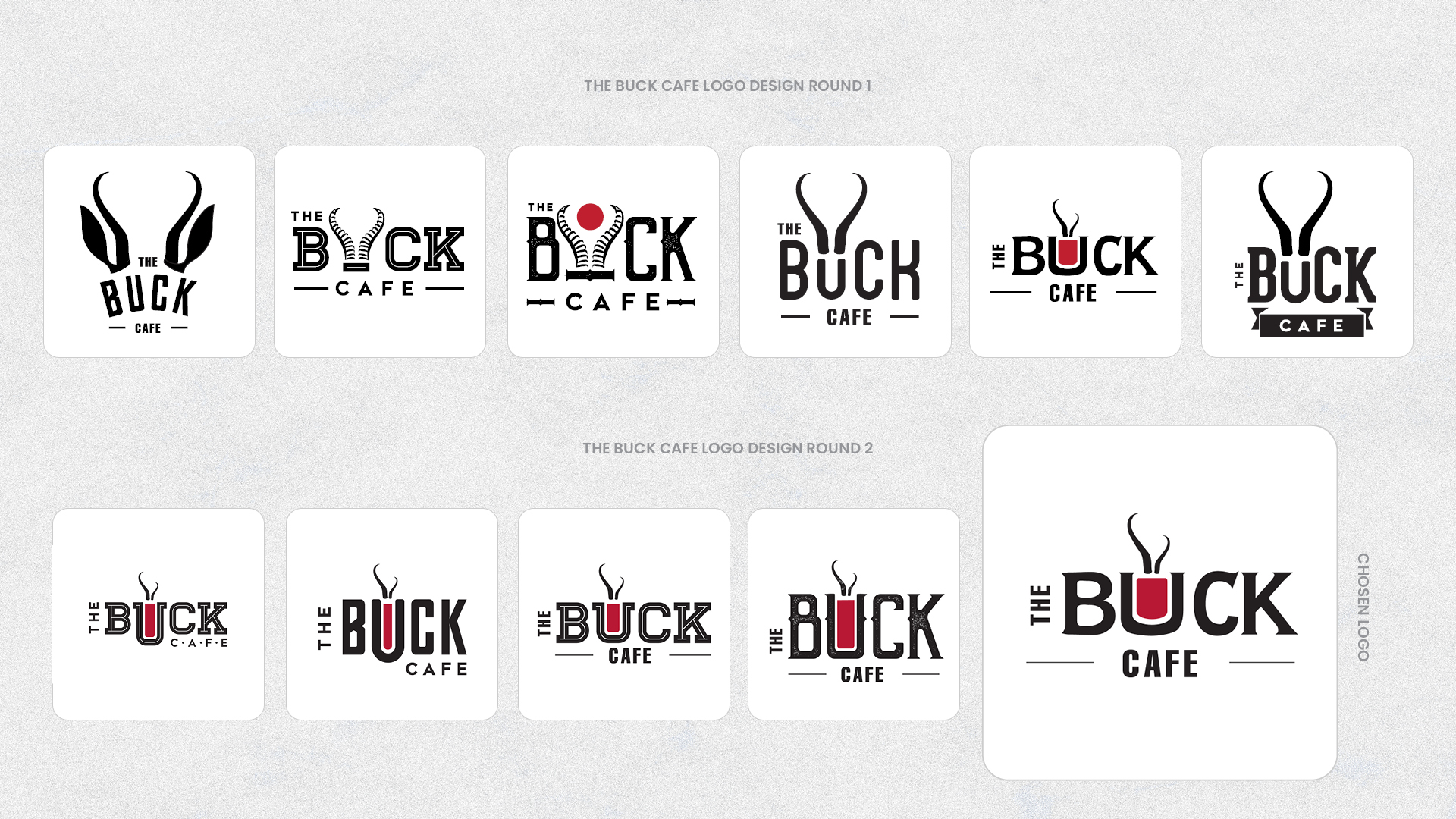Buck Cafe Logo Options