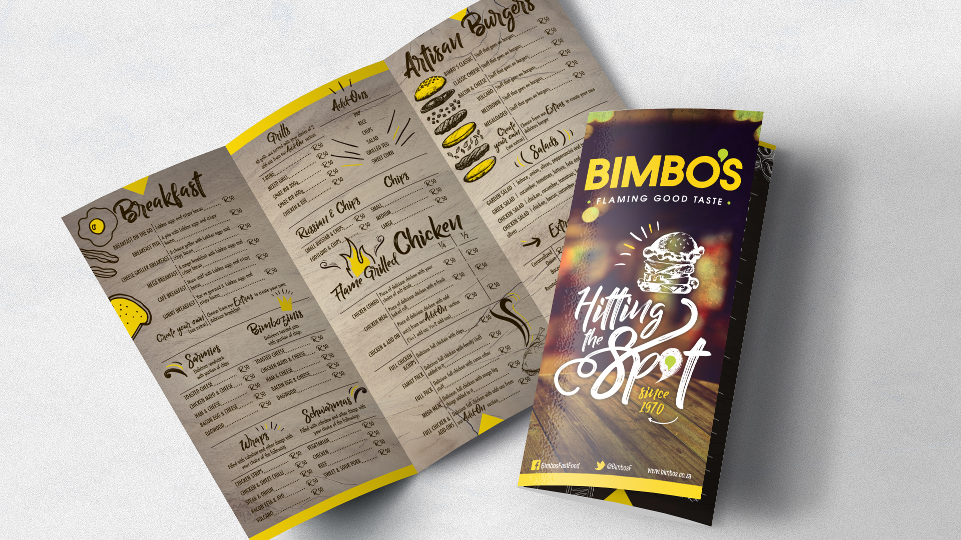 Bimbos Menu